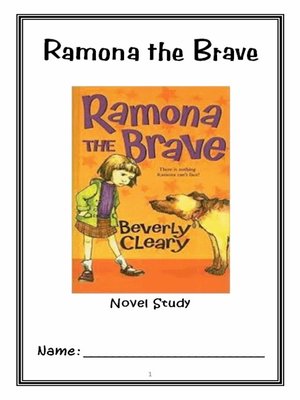 cover image of Ramona the Brave (Beverly Cleary) Novel Study / Reading Comprehension